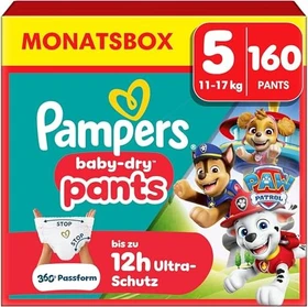 Pampers Baby-Dry pants Gr.5 Paw Patrol Einwegwindel, 12-17kg, 160 Stück