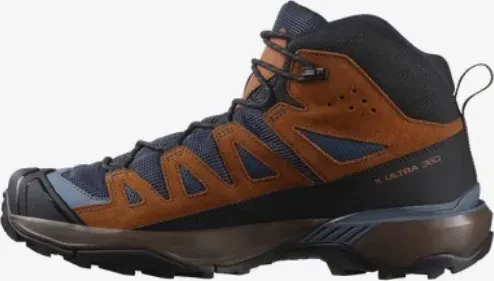 Salomon X Ultra 360 Leather Mid GTX blue nights/caramel cafe/grisaille (Herren)