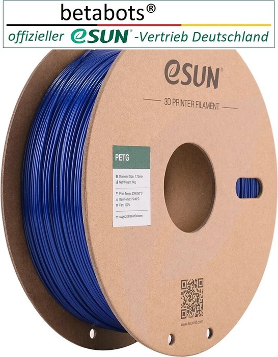 eSUN PETG, Solid Blue, Spule, 1.75mm, 1.00kg