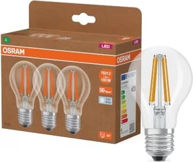 Osram Ledvance LED Classic A 100 Filament 7.2W/840 E27 Clear, 3 Stück