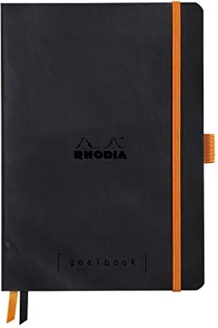 Rhodia Boutique goalbook, A5, kariert, Softcover, schwarz, 120 Blatt