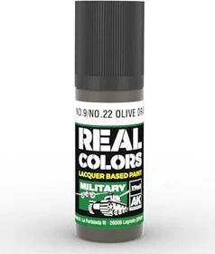 AK-Interactive 2nd Gen Real Colors no.9/no.22 olive drab WWII, 17ml