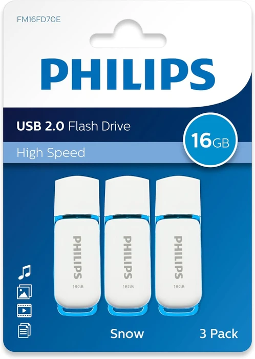 Philips Snow Edition 16GB, USB-A, USB 2.0, 3er-Pack