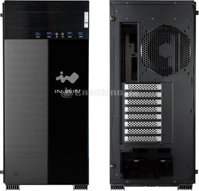 In Win 509 schwarz/grau, Glasfenster