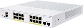 Cisco Business 250 Desktop Gigabit Smart Switch, 16x RJ-45, 2x SFP, 120W PoE+ (CBS250-16P-2G)