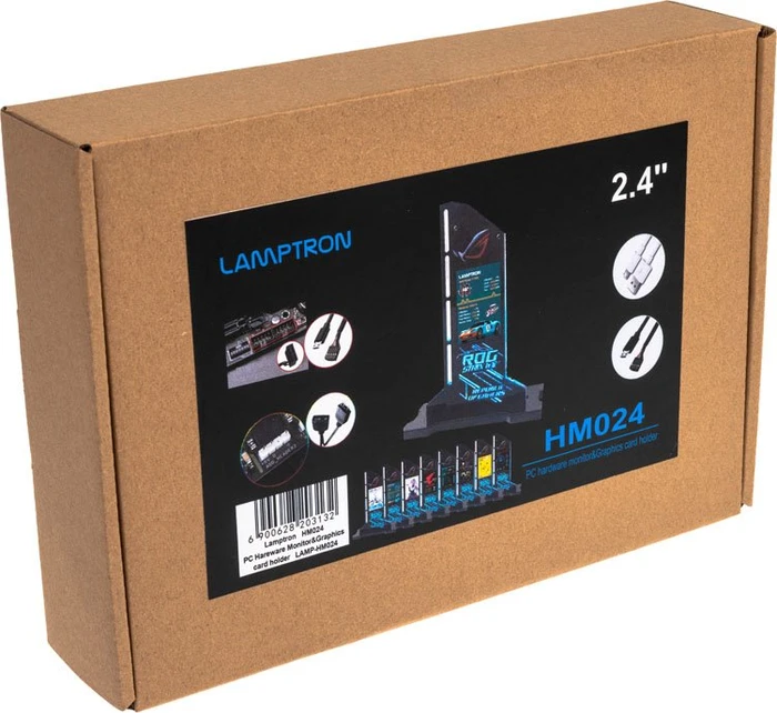 Lamptron PC Hardware Monitor & Graphics Card Holder, Grafikkarten-Halterung