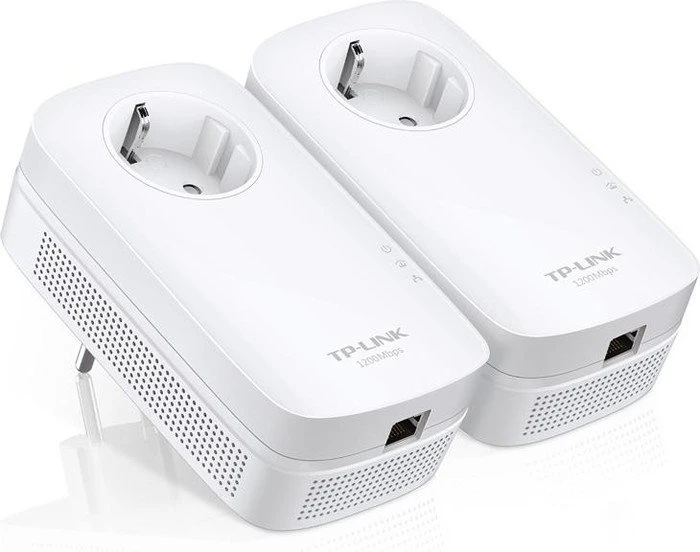 TP-Link Powerline AV1200 Passthrough Starter Kit, HomePlug AV2, RJ-45, 2er-Pack
