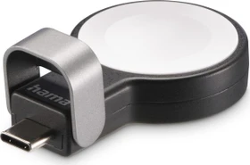 Hama Apple Watch Ladegerät für kabelloses Laden USB-C-Ladestation magnetisch weiß