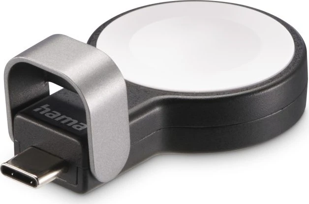 Hama Apple Watch Ladegerät für kabelloses Laden USB-C-Ladestation magnetisch weiß