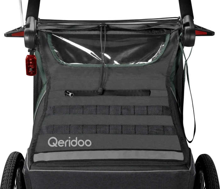 Qeridoo Kidgoo 1 Fahrradanhänger ivy green (Modell 2023)