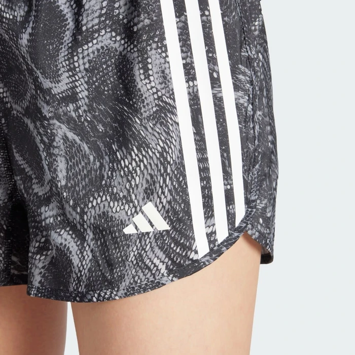 adidas Own The Run Excite Allover Print Aeroready Laufhose kurz schwarz (Damen)