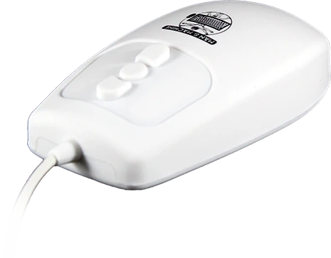 Man & Machine Mighty Mouse 5 medizinische Silikonmaus, weiß, USB