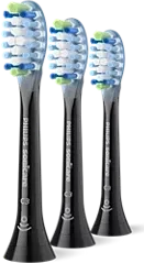 Philips HX9043/88 Sonicare C3 Premium Plaque Defence Ersatzbürste schwarz, 3 Stück