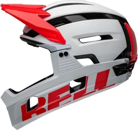 Bell Super Air R Spherical Fullface-Helm matte gloss white/infrared