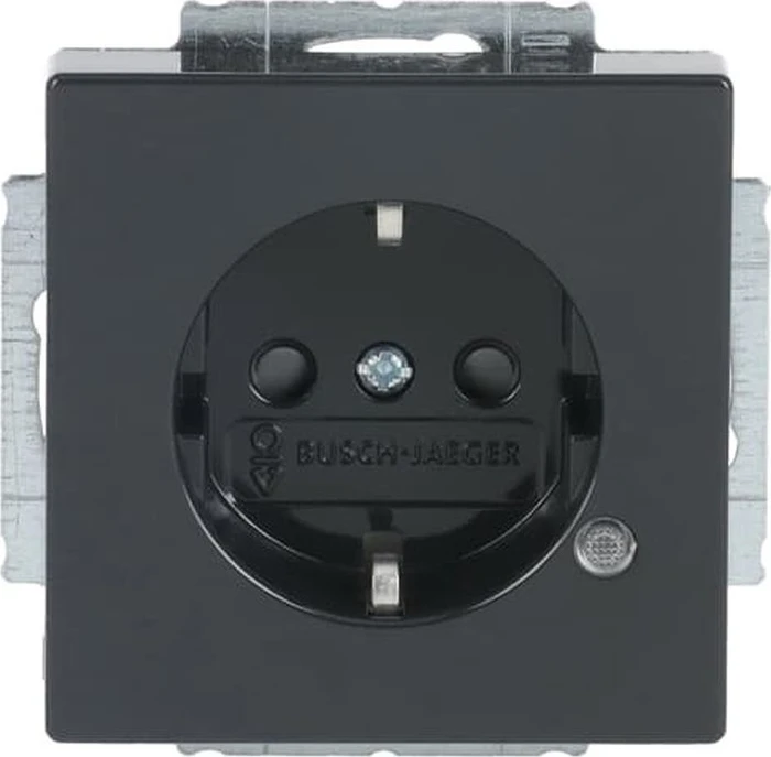 Busch-Jaeger Future Linear Steckdosen-Einsatz mit LED Kontrolllicht, anthrazit