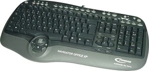 Typhoon Navigator Office XP Keyboard schwarz, PS/2, DE