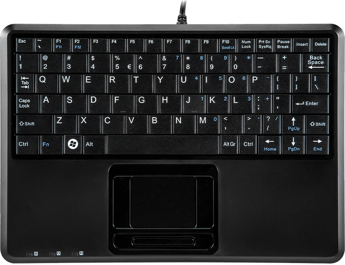 Perixx Periboard-510H Plus Super-Mini Touchpad Keyboard, USB, US