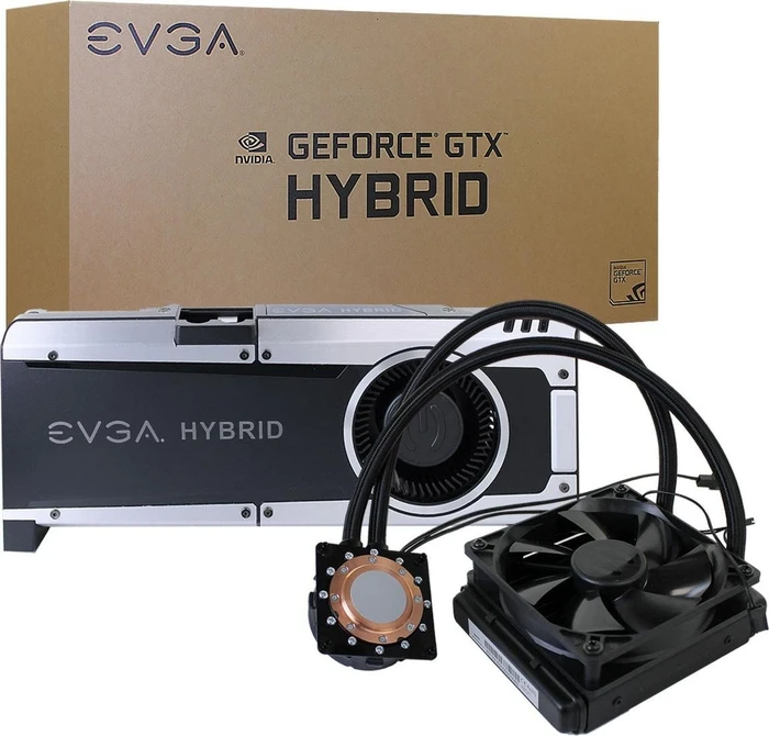 EVGA Hybrid Waterblock Cooler für GTX Titan Xp / GTX Titan X / GeForce GTX 1080 Ti FE