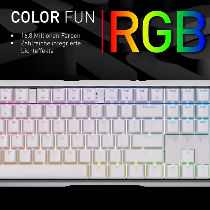 Cherry MX Board 3.0 S Wireless, schwarz, MX2A RGB RED, USB/Bluetooth, DE