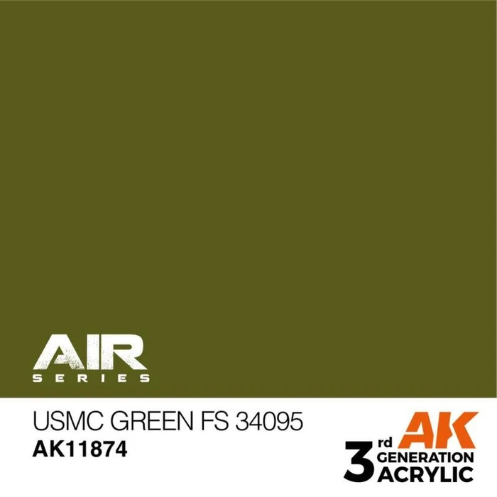 AK-Interactive 3rd Gen Acrylic Colors Air Series USMC green fs34095, 17ml