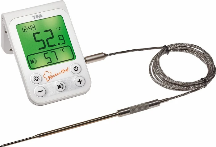 TFA Dostmann KüchenChef Grill/Braten/Ofen-Thermometer weiß digital