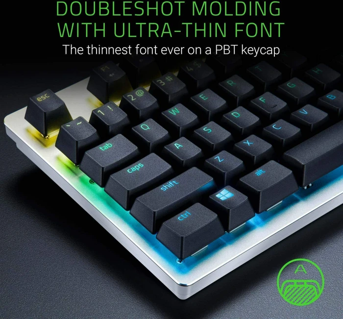 Razer Keycap Upgrade Set, Kunststoff (PBT) Double-Shot, Quartz Pink, rosa, 120 Tasten, ISO-UK, ANSI-US