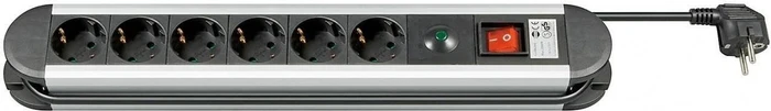 Wentronic Goobay Steckdosenleiste, 6-fach, mit Überspannungsschutz, 1.4m