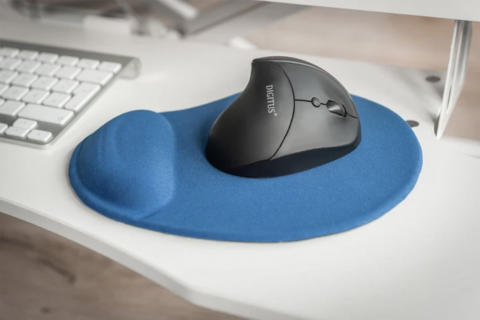 Digitus Ergonomisches Mauspad mit Handballenauflage, 225x180mm, blau