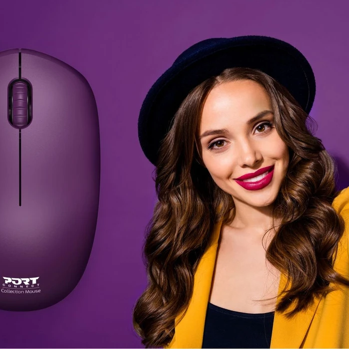 Port Designs Wireless Mouse Collection violett, USB