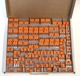 Wago 221 Kabelverbinder Set 75 Stück 25x221-412, 25x221-413, 25x221 415 mit wiederverschließbarer Box