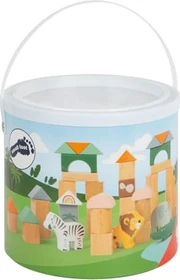 Legler Small Foot Holzbausteine Safari, 50-tlg.