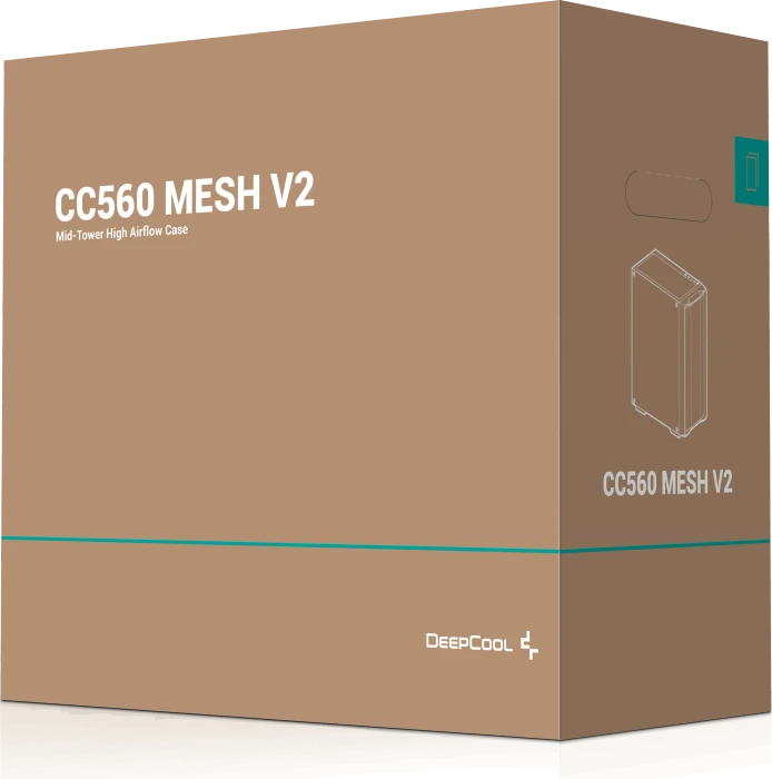 DeepCool CC560 Mesh [V2], schwarz, Glasfenster
