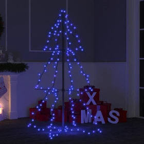 vidaXL Motiv Weihnachtsbaum 120x78cm LED 160x blau