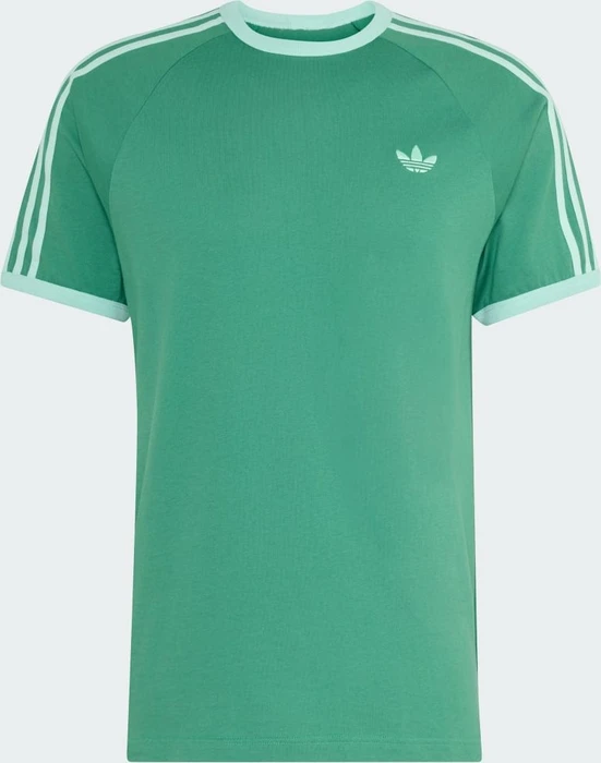 adidas 3-Streifen T-Shirt kurzarm blanch green/pulse mint (Herren)