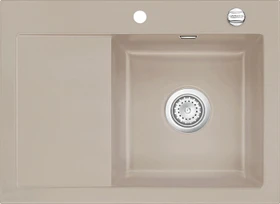 systemceram Mera 70 F Einbau Becken rechts mit Ablauffernbedienung fango