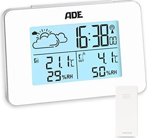 ADE Funkwetterstation weiß, digital