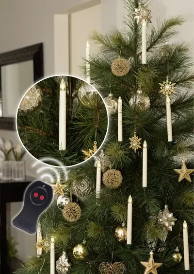 Konstsmide Christbaumkerzen Basis-Set LED 10x warmweiß, 10 Stück