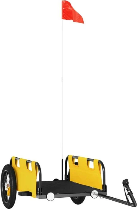 vidaXL Transport 122x53cm Fahrradanhänger gelb