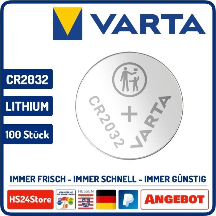 Varta CR2032, 100er-Pack