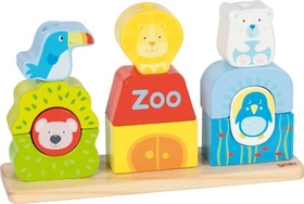 Goki Steck- und Stapelspiel Zoo