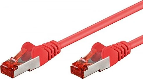 goobay Patchkabel, Cat6, S/FTP, RJ-45/RJ-45, 0.25m, rot