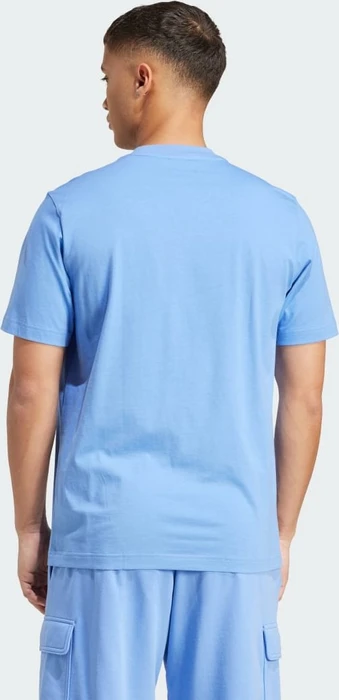 adidas Essentials Linear Single Jersey T-Shirt kurzarm blue fusion/white (Herren)