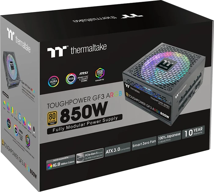 Thermaltake ToughPower GF3 ARGB 850W, ATX 3.0