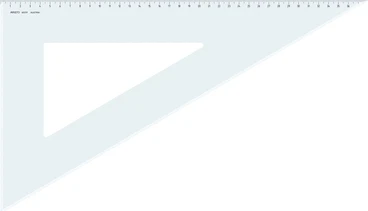 Aristo Zeichendreieck 60° 42.5cm, mit Facette, transparent