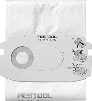 Festool SC FIS-CT MINI/5 Staubfangsack, 5 Stück