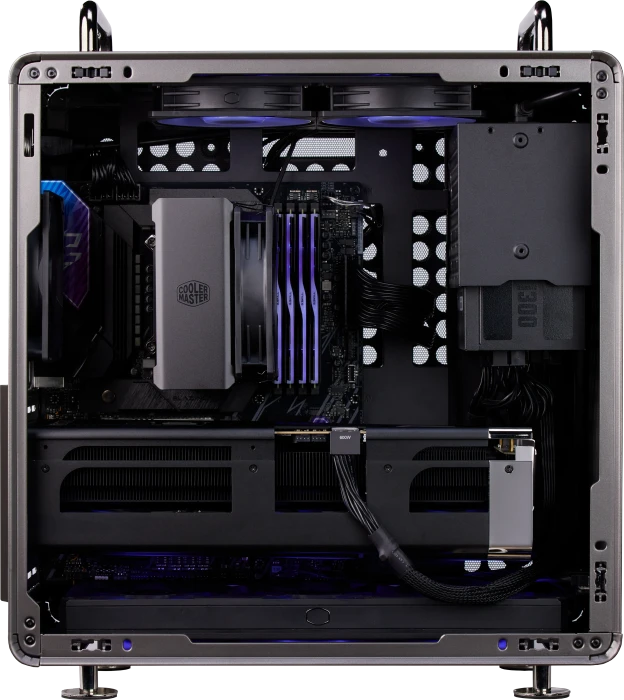 Cooler Master Qube 540 Moonstone, grau, Glasfenster
