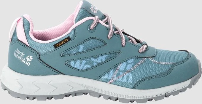 Jack Wolfskin Woodland Texapore Low grau/rosa (Junior)