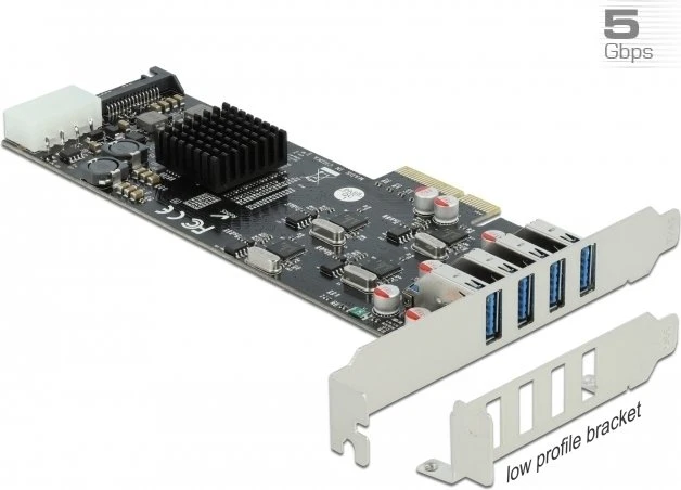 DeLOCK 4x USB-A 3.0, PCIe 2.0 x4