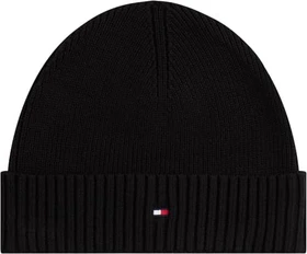 Tommy Hilfiger Flag Kaschmir Beanie schwarz