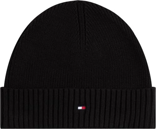 Tommy Hilfiger Flag Kaschmir Beanie schwarz
